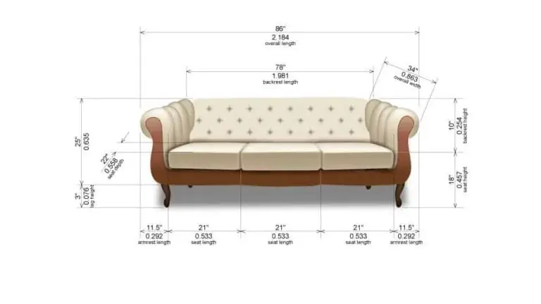 Guide to Standard Sofa Dimensions (in Inches)