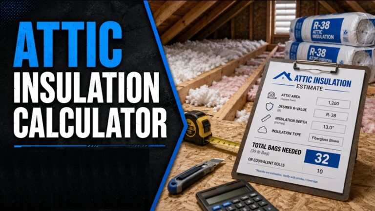 Attic Insulation Calculator (Square Feet & Cost)