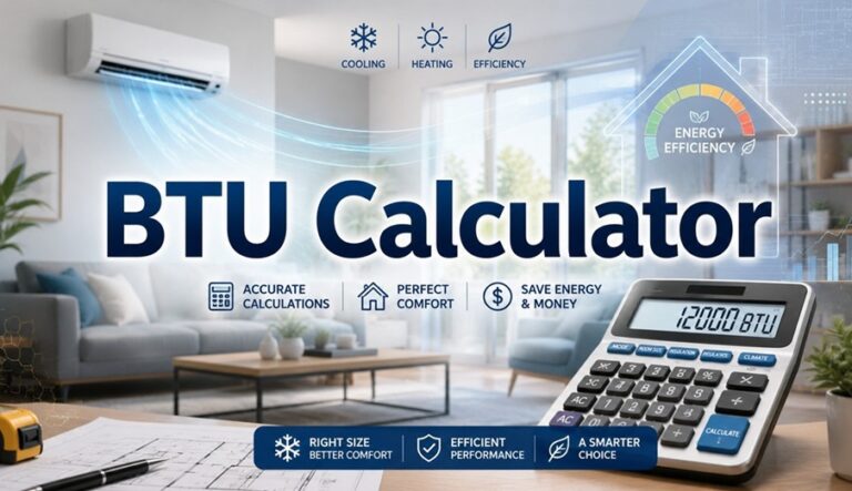 Free BTU Calculator: Air Conditioner & AC Sizing