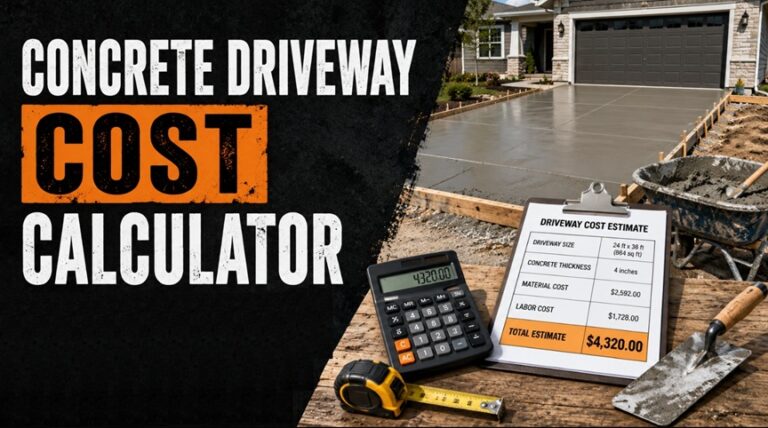 Concrete Driveway Cost Calculator