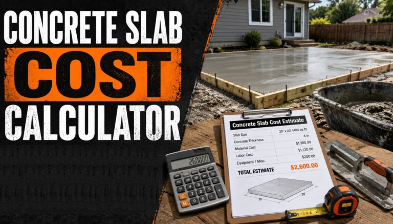 Concrete Slab Calculator: Patio & Pad Cost