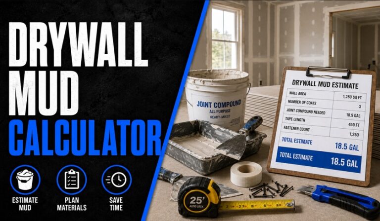 Drywall Mud Calculator: How Much Joint Compound and Tape Do You Need?