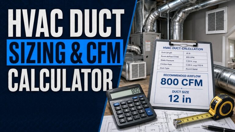 HVAC Duct Sizing & CFM Calculator