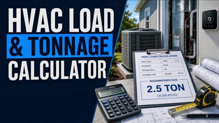 HVAC Load & Tonnage Calculator: Size Your System Right