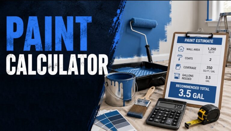 Paint Calculator: Estimate Gallons for Interior & Exterior Walls