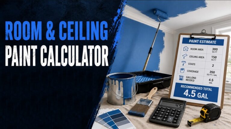 Room & Ceiling Paint Calculator: Material & Cost Estimate