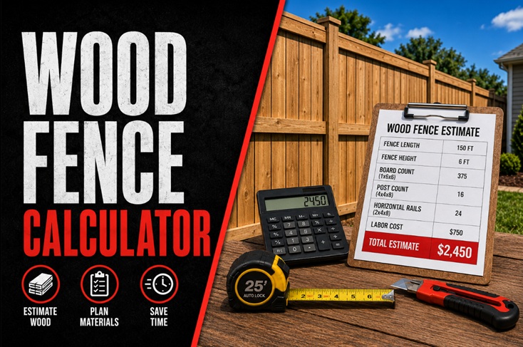 Wood Fence Calculator: Pickets, Boards, and Materials